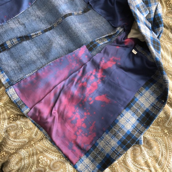 *SOLD!* Mad Men style VINTAGE plaid blazer, 42R - Picture 8 of 8